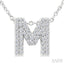 Bubble 'M' Initial Diamond Pendant