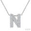 Bubble 'N' Initial Diamond Pendant