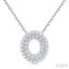 Bubble 'O' Initial Diamond Pendant
