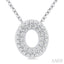 Bubble 'O' Initial Diamond Pendant