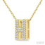 Bubble 'H' Initial Diamond Pendant