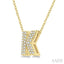 Bubble 'K' Initial Diamond Pendant