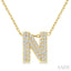 Bubble 'N' Initial Diamond Pendant