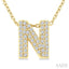 Bubble 'N' Initial Diamond Pendant