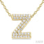 Bubble 'Z' Initial Diamond Pendant