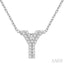 Bubble 'Y' Initial Diamond Pendant