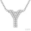 Bubble 'Y' Initial Diamond Pendant