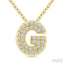 Bubble 'G' Initial Diamond Pendant