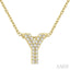 Bubble 'Y' Initial Diamond Pendant