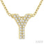 Bubble 'Y' Initial Diamond Pendant