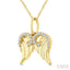 Angel Wings Fluted Diamond Fashion Pendant