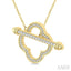 Clover Toggle Diamond Fashion Necklace