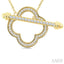 Clover Toggle Diamond Fashion Necklace