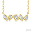 Mixed Shape Diamond Fashion Bar Necklace