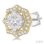 Round Shape Halo Lovebright Diamond Fashion Earrings