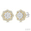 Round Shape Halo Lovebright Diamond Fashion Earrings