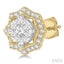 Round Shape Halo Lovebright Diamond Fashion Earrings