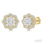 Round Shape Halo Lovebright Diamond Fashion Earrings