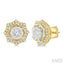 Round Shape Halo Lovebright Diamond Fashion Earrings