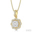 Round Shape Halo Lovebright Diamond Fashion Pendant