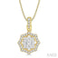 Round Shape Halo Lovebright Diamond Fashion Pendant