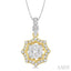 Round Shape Halo Lovebright Diamond Fashion Pendant