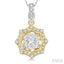 Round Shape Halo Lovebright Diamond Fashion Pendant