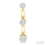 Paperclip Lovebright Diamond Fashion Earrings