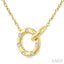 Circle Interlock Petite Diamond Fashion Pendant