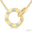 Circle Interlock Petite Diamond Fashion Pendant