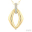 Aeris Gold Marquise Shape Diamond Fashion Pendant