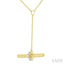 Rope T-Bar Diamond Fashion Necklace