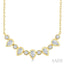 Pear & Round Shape Bezel Diamond Necklace