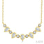 Pear & Round Shape Bezel Diamond Necklace