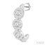 Round Shape Past Present & Future Lovebright Diamond Half Hoop Earrings