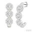 Round Shape Past Present & Future Lovebright Diamond Half Hoop Earrings
