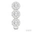Round Shape Past Present & Future Lovebright Diamond Half Hoop Earrings