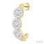 Round Shape Past Present & Future Lovebright Diamond Half Hoop Earrings