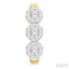 Round Shape Past Present & Future Lovebright Diamond Half Hoop Earrings