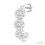 Round Shape Past Present & Future Lovebright Diamond Half Hoop Earrings