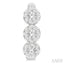 Round Shape Past Present & Future Lovebright Diamond Half Hoop Earrings