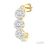 Round Shape Past Present & Future Lovebright Diamond Half Hoop Earrings