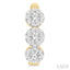 Round Shape Past Present & Future Lovebright Diamond Half Hoop Earrings