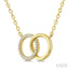 Circle Interlock Petite Diamond Fashion Pendant