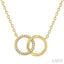 Circle Interlock Petite Diamond Fashion Pendant