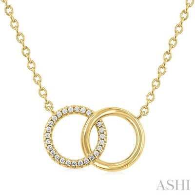 Circle Interlock Petite Diamond Fashion Pendant