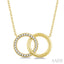 Circle Interlock Petite Diamond Fashion Pendant