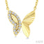 Butterfly Fluted Diamond Fashion Pendant