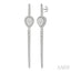 Pear Shape Halo Lovebright Diamond Long Earrings