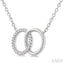 Circle Interlock Petite Diamond Fashion Pendant